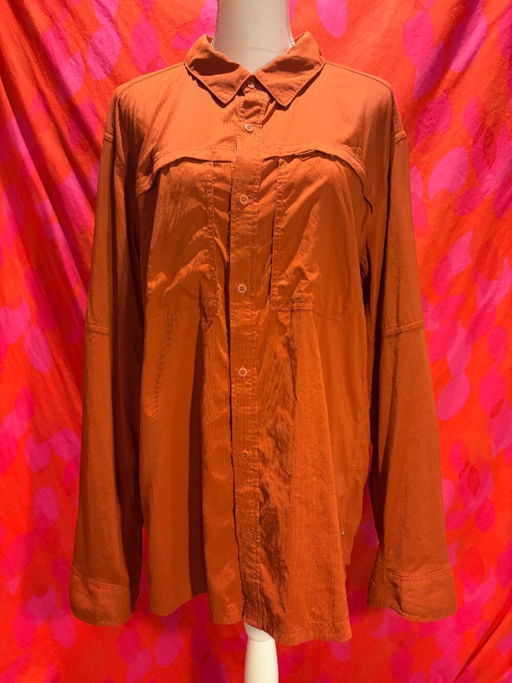 Men's REI Large Orange Button Down